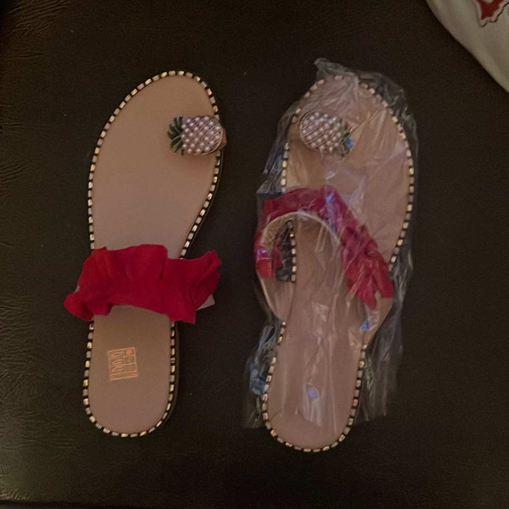 Brand new red sandals from SHEIN.
